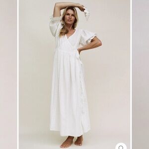Elegant White Wrap Dress